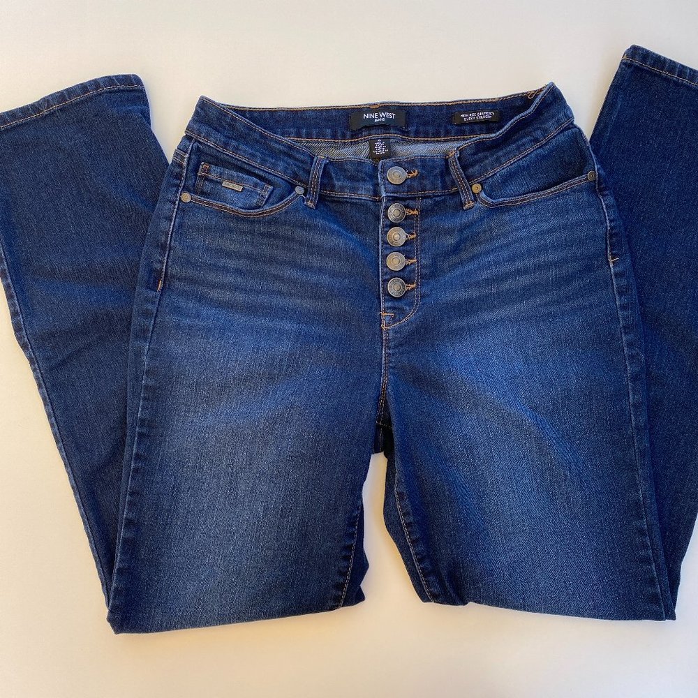 Nine West Gramercy Curvy Straight Jeans High Rise